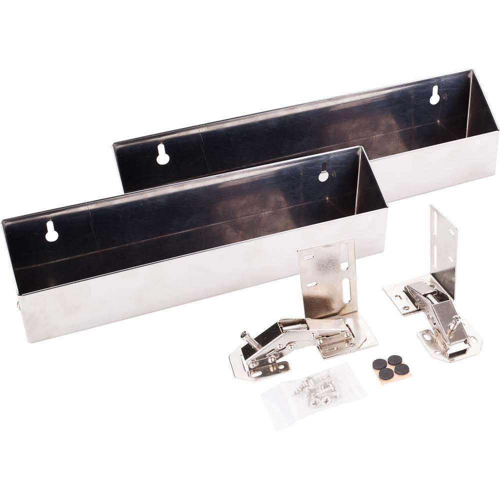 Hardware Resources - 11'' Stainless Steel Tip-Out Tray Kit for Sink Front - Stainless Steel