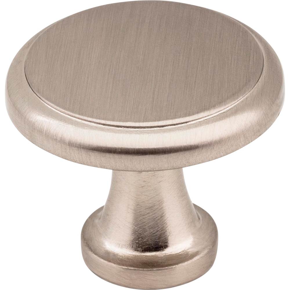 Hardware Resources - 1-3/16'' Diameter Satin Nickel Kenner Cabinet Mushroom Knob - Satin Nickel