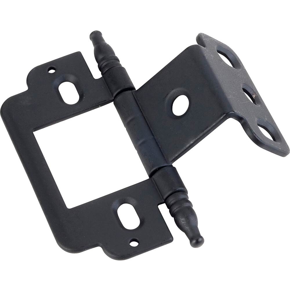 Hardware Resources - 270 degree Partial Wrap for 3/4'' Frame x 3/4'' Door, Inset Flush, ''A'' Style Minaret Tip Hinge - Matte Black - Matte Black