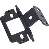 Hardware Resources - 270 degree Partial Wrap for 3/4'' Frame x 3/4'' Door, Inset Flush, ''A'' Style Minaret Tip Hinge - Matte Black - Matte Black