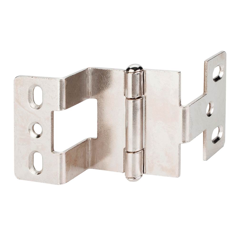 Hardware Resources - Bright Nickel Heavy Duty 3-Knuckle 270 Degree 3/4'' x 3/4'' Hinge 19 mm x 19 mm - Bright Nickel
