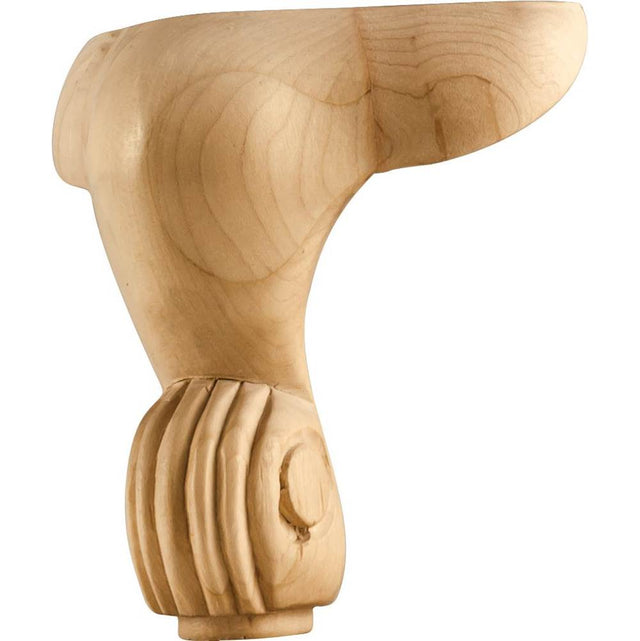 Hardware Resources - 5'' W x 5'' D x 6'' H Maple French Cut Leg - Unfinished