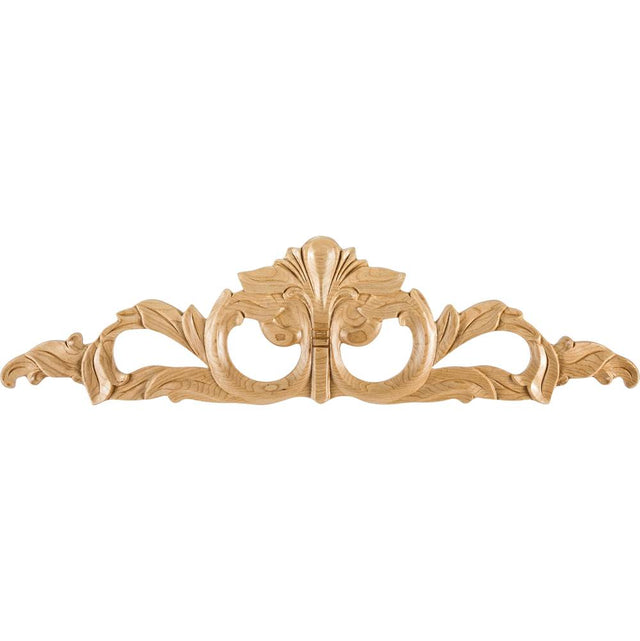 Hardware Resources - 20'' W x 1/4'' D x 5-1/2'' H Hand Carved Maple Shell Onlay - Unfinished