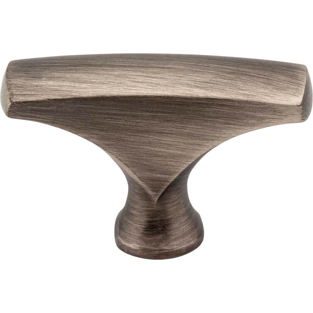 1-5/8'' Overall Length Brushed Pewter Aiden Cabinet ''T'' Knob