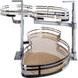 Hardware Resources - 21'' Polished Chrome and Maple Blind Corner Swingout for Openings on the Right of the Blind - Polished Chrome