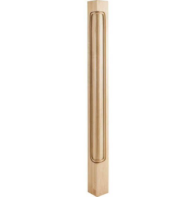 Hardware Resources - 2-3/4'' W x 2-3/4'' D x 35-1/2'' H Rubberwood Beaded Corner Post - Unfinished