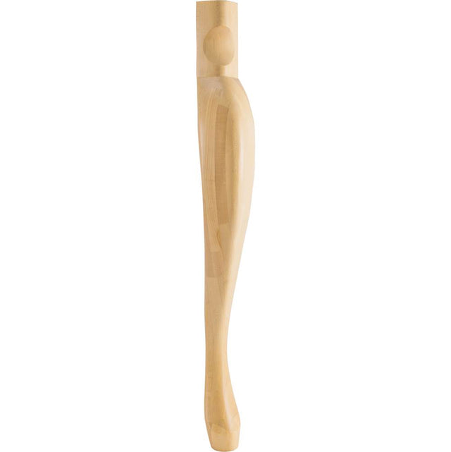 Hardware Resources - 2-1/2'' W x 2-1/2'' D x 35-1/2'' H Maple Queen Anne Leg - Unfinished