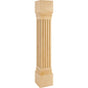 Hardware Resources - 6'' W x 6'' D x 35-1/2'' H Alder Fluted Post - Unfinished