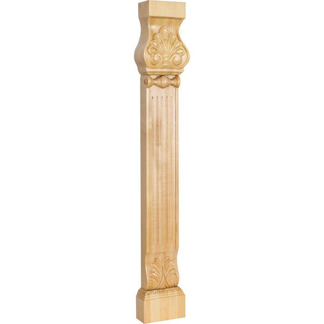 Hardware Resources - 31'' H Maple Acanthus and Shell Pilaster - Unfinished