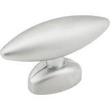 Hardware Resources - 1-9/16'' Overall Length Matte Silver Football Verona Cabinet ''T'' Knob - Matte Silver