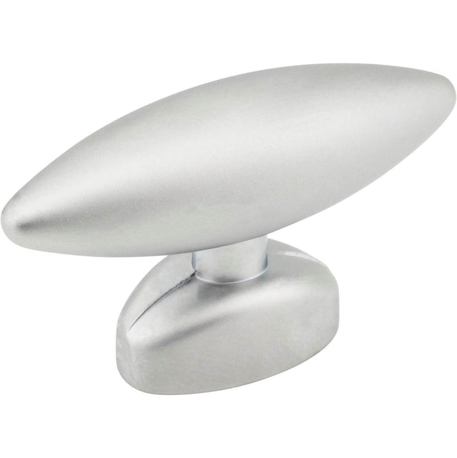 Hardware Resources - 1-9/16'' Overall Length Matte Silver Football Verona Cabinet ''T'' Knob - Matte Silver
