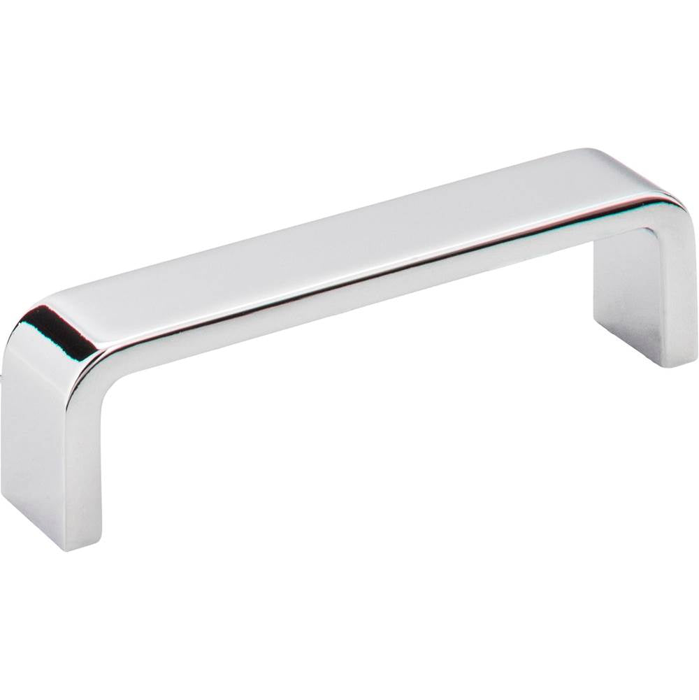 Hardware Resources - 96 mm Center-to-Center Polished Chrome Square Asher Cabinet Pull - Polished Chrome