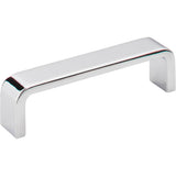 Hardware Resources - 96 mm Center-to-Center Polished Chrome Square Asher Cabinet Pull - Polished Chrome