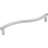 Hardware Resources - 128 mm Center-to-Center Brushed Chrome Wavy Capri Cabinet Pull - Brushed Chrome