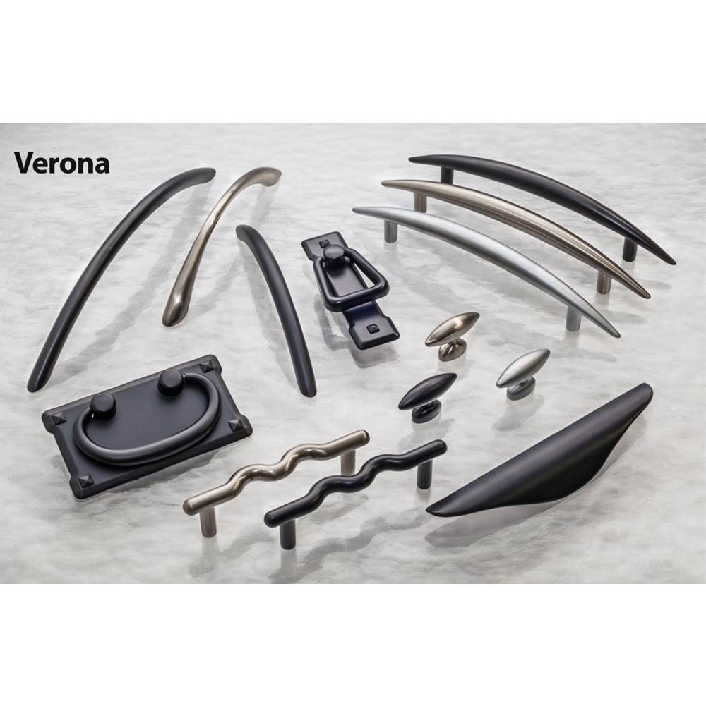 192 mm Center-to-Center Matte Black Arched Verona Cabinet Pull