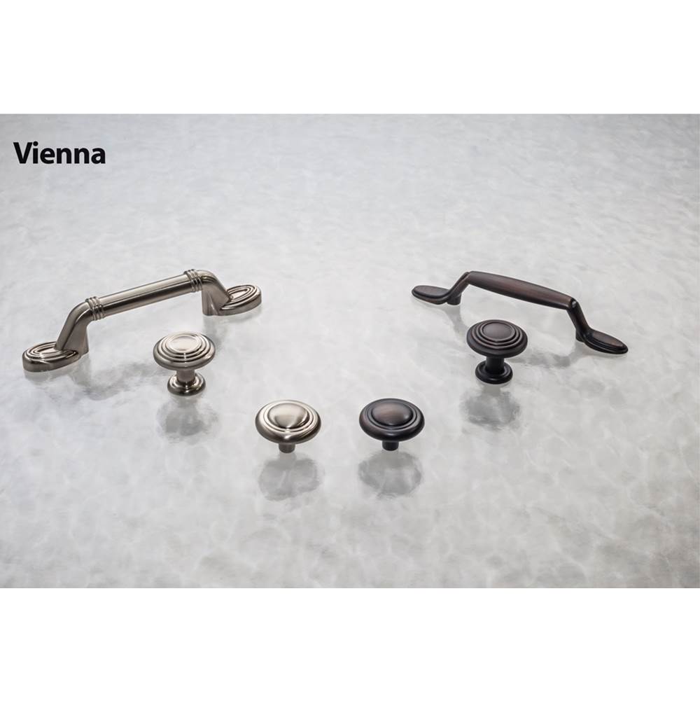 3'' Center-to-Center Brushed Oil Rubbed Bronze Vienna Cabinet Pull