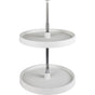 Hardware Resources - 18'' Round Two-Shelf Plastic Lazy Susan Set - White