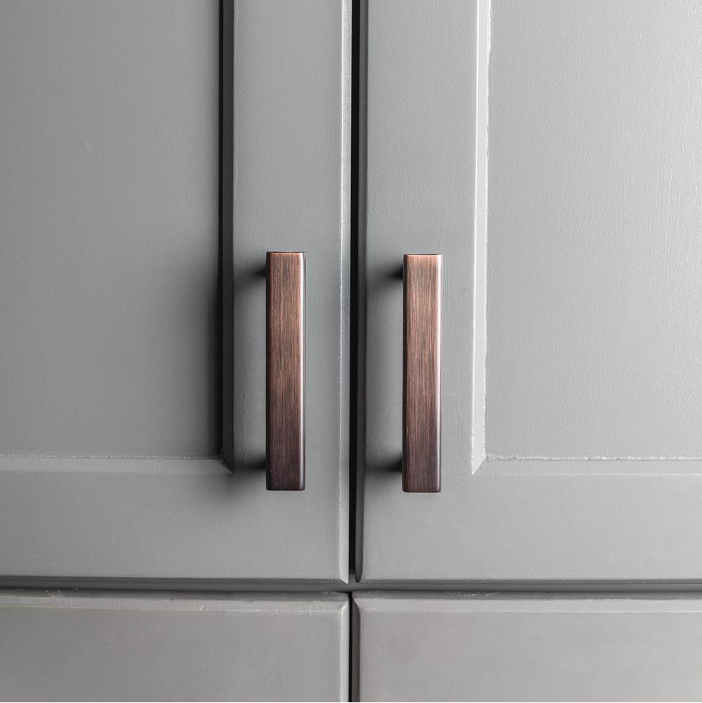 3'' Center-to-Center Brushed Pewter Square Park Cabinet Pull