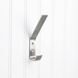 Hardware Resources - 5-9/16'' Stainless Steel Modern Double Prong Wall Mounted Hook - Stainless Steel