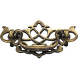 3'' Center-to-Center Brushed Antique Brass Baroque Kingsport Cabinet Drop Pull
