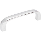 Hardware Resources - 3'' Center-to-Center Polished Chrome Square Slade Cabinet Pull - Polished Chrome