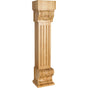 Hardware Resources - 8'' W x 7'' D x 36'' H Maple Fluted Acanthus Fireplace Corbel - Unfinished