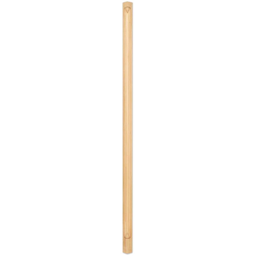 Hardware Resources - 2-3/4'' W x 2-3/4'' D x 96'' H Alder Acanthus Corner Post - Unfinished