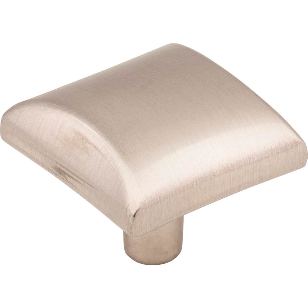 Hardware Resources - 1-1/8'' Overall Length Satin Nickel Square Glendale Cabinet Knob - Satin Nickel