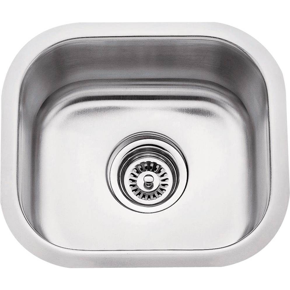 Hardware Resources - 13'' L x 14-1/2'' W x 7'' D Undermount 18 Gauge Stainless Steel Single Bowl Sink - Stainless Steel