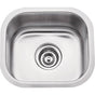 Hardware Resources - 13'' L x 14-1/2'' W x 7'' D Undermount 18 Gauge Stainless Steel Single Bowl Sink - Stainless Steel