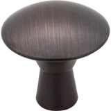 Hardware Resources - 1-1/16'' Diameter Brushed Oil Rubbed Bronze Zachary Cabinet Mushroom Knob - Brushed Oil Rubbed Bronze