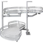 Hardware Resources - 15'' Polished Chrome and White Blind Corner Swingout for Openings on the Left of the Blind - Polished Chrome