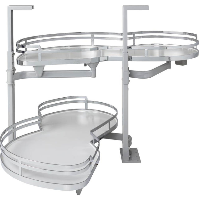Hardware Resources - 21'' Polished Chrome and White Blind Corner Swingout for Openings on the Left of the Blind - Polished Chrome