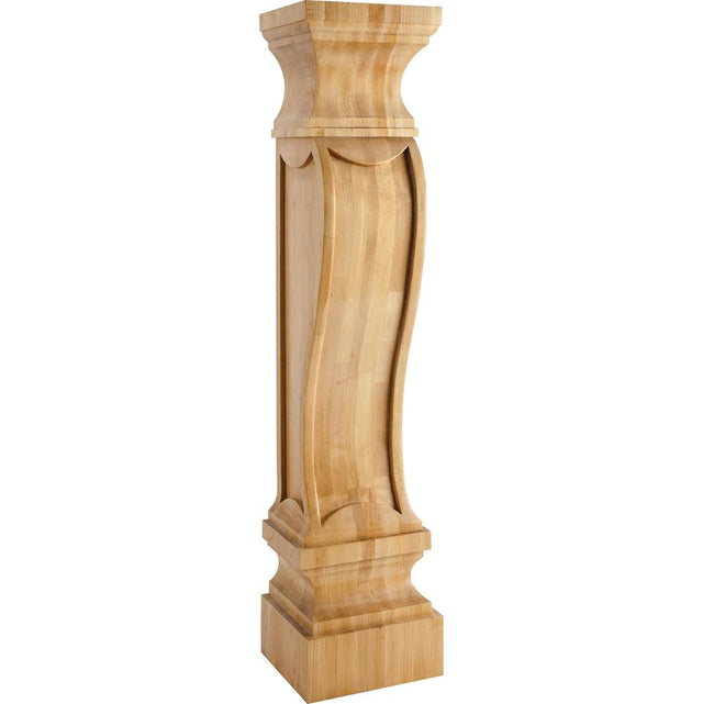 Hardware Resources - 8'' W x 7'' D x 36'' H Cherry German Romanesque Fireplace Corbel - Unfinished
