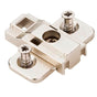 Hardware Resources - Heavy Duty 0 mm Cam Adjustable Zinc Die Cast Plate with Euro Screws 500 Series Euro Hinges - Polished Nickel