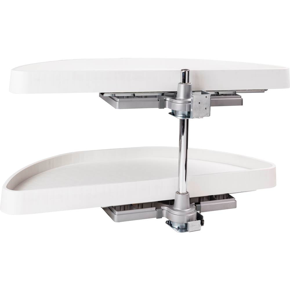 Hardware Resources - 35'' Plastic Half-Moon Lazy Susan - White