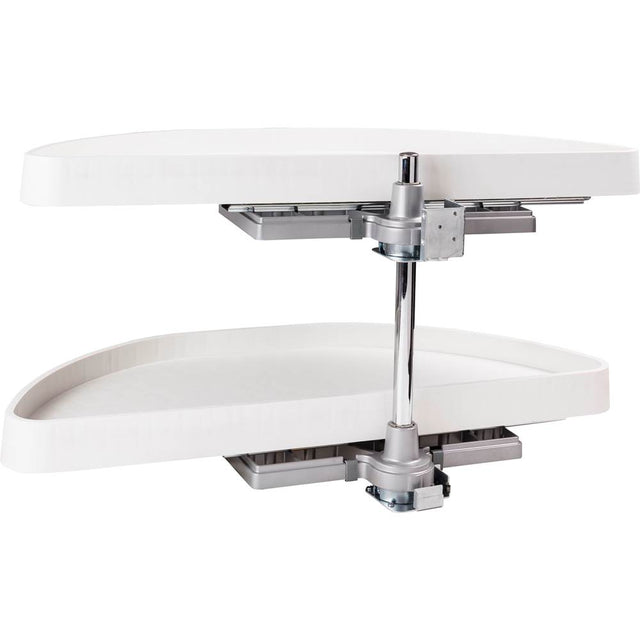 Hardware Resources - 35'' Plastic Half-Moon Lazy Susan - White