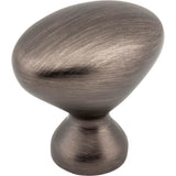 Hardware Resources - 1-1/4'' Overall Length Brushed Pewter Oval Merryville Cabinet Knob - Brushed Pewter