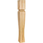 Hardware Resources - 5'' W x 5'' D x 35-1/2'' H Rubberwood Tapered Arts and Crafts Post - Unfinished