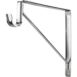 Hardware Resources - Chrome Shelf Bracket with Rod Support for 1-5/16'' Round Closet Rods - Polished Chrome