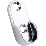Hardware Resources - Chrome Screw-In Mounting Bracket for Oval Closet Rods - Chrome
