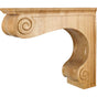 Hardware Resources - 5-15/16'' W x 18'' D x 16'' H Rubberwood Range Hood Corbel - Unfinished