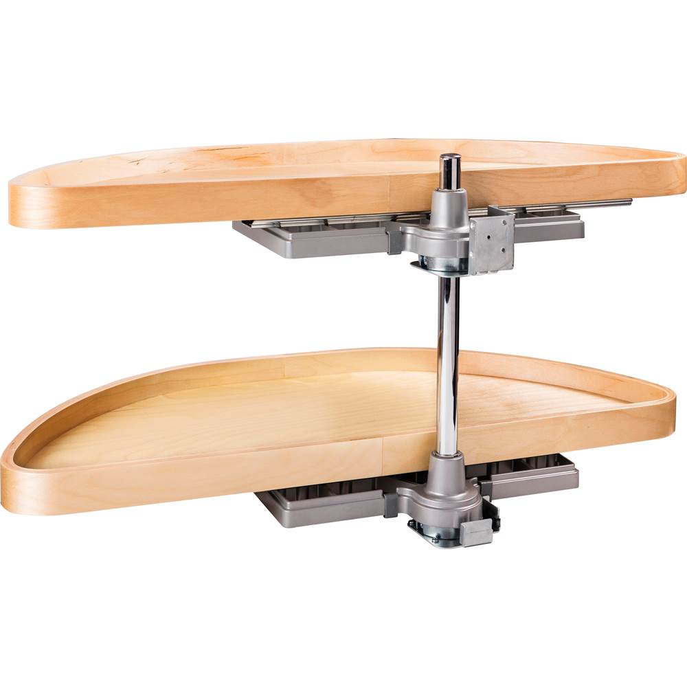 Hardware Resources - 35'' Wood Half-Moon Lazy Susan - UV Coated