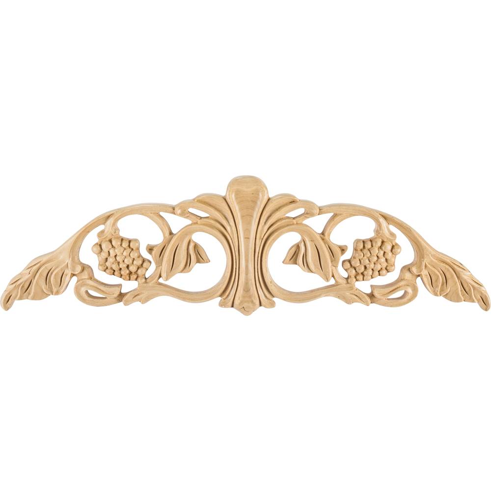 Hardware Resources - 20'' W x 3/4'' D x 5-5/8'' H Rubberwood Grape Onlay - Unfinished