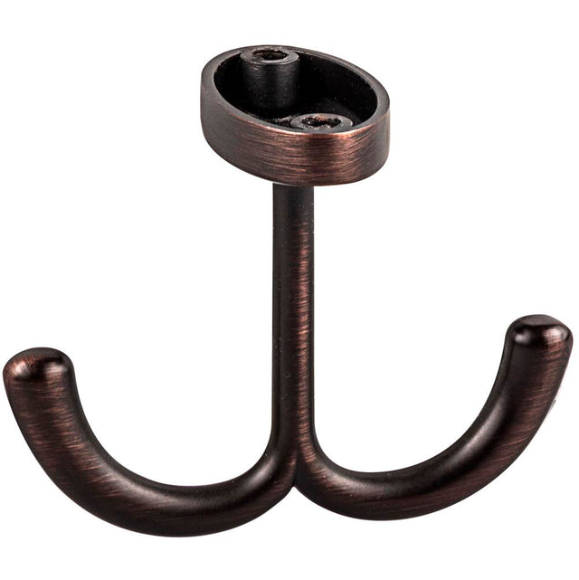 Hardware Resources - 1-9/16'' Brushed Oil Rubbed Bronze Double Prong Ceiling Mounted Hook - Brushed Oil Rubbed Bronze