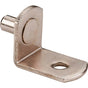 Hardware Resources - Bright Nickel 5 mm Angled Shelf Support with 1/8'' Hole - Retail Pack - Bright Nickel