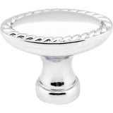 1-3/8'' Overall Length Brushed Pewter Oval Rope Detailed Lindos Cabinet Knob