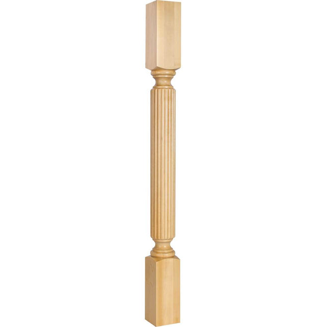 Hardware Resources - 3'' W x 3'' D x 35-1/2'' H Hard Maple Reed Post - Unfinished