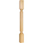 Hardware Resources - 3'' W x 3'' D x 35-1/2'' H Rubberwood Reed Post - Unfinished