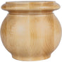 Hardware Resources - 5'' W x 5'' D x 4-1/2'' H White Birch Pot Belly Bun Foot - Unfinished